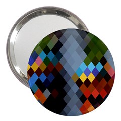 Diamond Abstract Background Background Of Diamonds In Colors Of Orange Yellow Green Blue And More 3  Handbag Mirrors by Nexatart