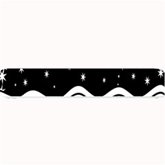 Black And White Waves And Stars Abstract Backdrop Clipart Small Bar Mats by Nexatart