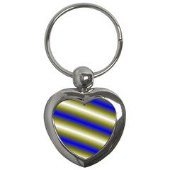 Color Diagonal Gradient Stripes Key Chains (heart)  by Nexatart