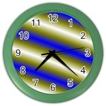 Color Diagonal Gradient Stripes Color Wall Clocks Front