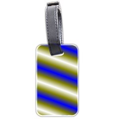 Color Diagonal Gradient Stripes Luggage Tags (two Sides) by Nexatart