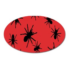 Illustration With Spiders Oval Magnet by Nexatart