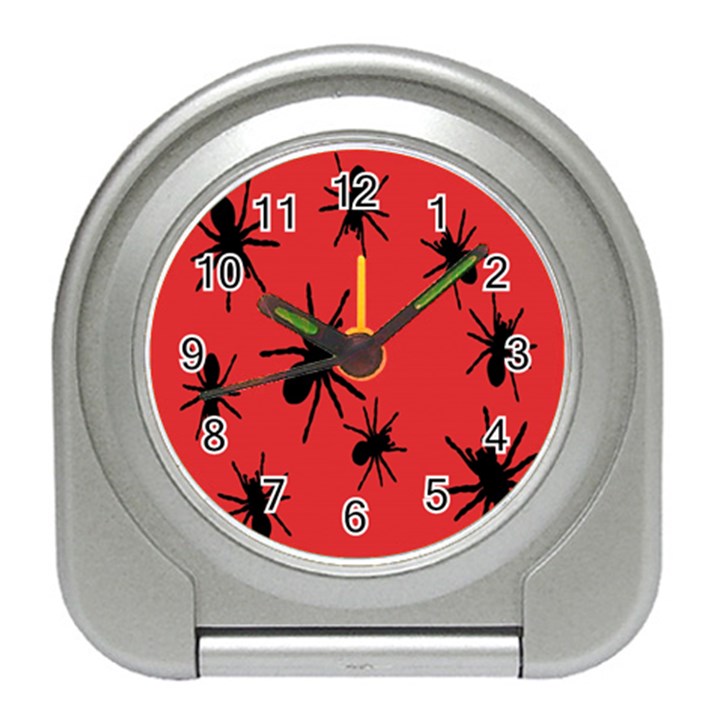 Illustration With Spiders Travel Alarm Clocks