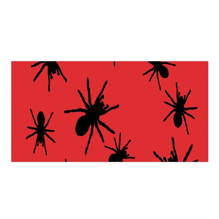 Illustration With Spiders Satin Shawl