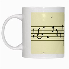 Music Notes On A Color Background White Mugs