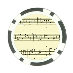 Music Notes On A Color Background Poker Chip Card Guard (10 Pack) by Nexatart