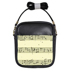 Music Notes On A Color Background Girls Sling Bags by Nexatart