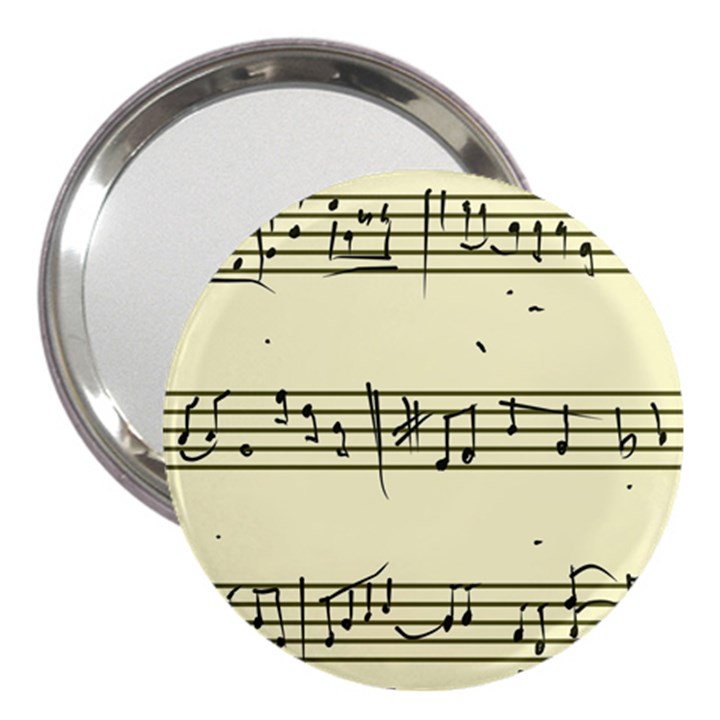 Music Notes On A Color Background 3  Handbag Mirrors