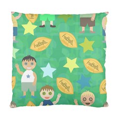 Football Kids Children Pattern Standard Cushion Case (two Sides) by Nexatart