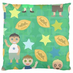 Football Kids Children Pattern Large Cushion Case (two Sides) by Nexatart