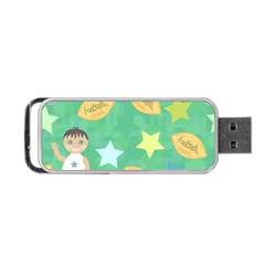 Football Kids Children Pattern Portable Usb Flash (one Side) by Nexatart