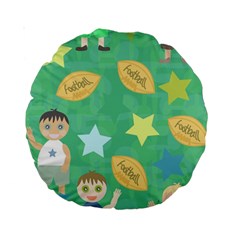 Football Kids Children Pattern Standard 15  Premium Round Cushions by Nexatart