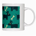 Happy Dogs Animals Pattern White Mugs Right