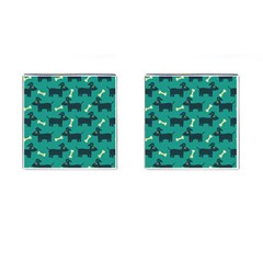 Happy Dogs Animals Pattern Cufflinks (square) by Nexatart