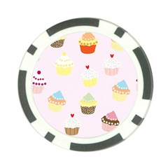 Seamless Cupcakes Wallpaper Pattern Background Poker Chip Card Guard (10 Pack) by Nexatart