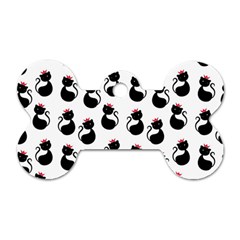 Cat Seamless Animals Pattern Dog Tag Bone (two Sides)