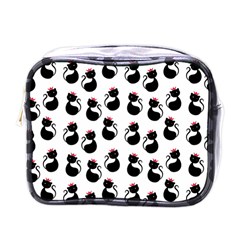 Cat Seamless Animals Pattern Mini Toiletries Bags by Nexatart