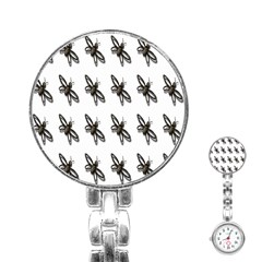 Insect Animals Pattern Stainless Steel Nurses Watch by Nexatart