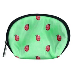 Pretty Background With A Ladybird Image Accessory Pouches (medium)  by Nexatart