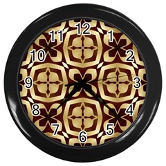 Abstract Seamless Background Pattern Wall Clocks (black)