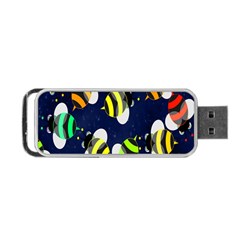 Bees Cartoon Bee Pattern Portable Usb Flash (one Side) by Nexatart