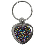 Bees Animal Insect Pattern Key Chains (Heart)  Front