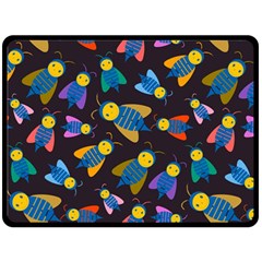 Bees Animal Insect Pattern Fleece Blanket (large) 