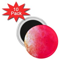 Abstract Red And Gold Ink Blot Gradient 1.75  Magnets (10 pack) 