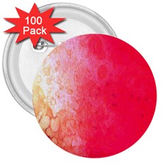 Abstract Red And Gold Ink Blot Gradient 3  Buttons (100 pack) 