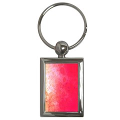 Abstract Red And Gold Ink Blot Gradient Key Chains (Rectangle) 