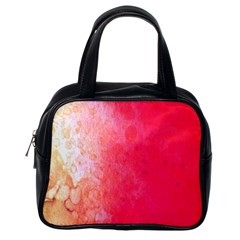 Abstract Red And Gold Ink Blot Gradient Classic Handbags (One Side)