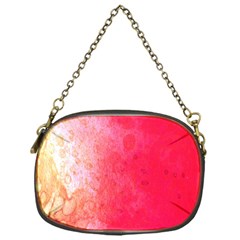 Abstract Red And Gold Ink Blot Gradient Chain Purses (One Side) 