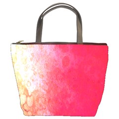 Abstract Red And Gold Ink Blot Gradient Bucket Bags
