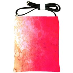 Abstract Red And Gold Ink Blot Gradient Shoulder Sling Bags