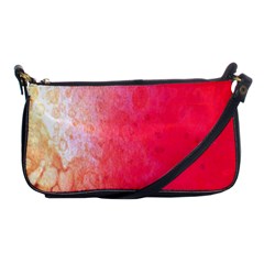 Abstract Red And Gold Ink Blot Gradient Shoulder Clutch Bags