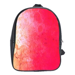 Abstract Red And Gold Ink Blot Gradient School Bags (XL) 