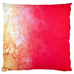 Abstract Red And Gold Ink Blot Gradient Large Flano Cushion Case (Two Sides)