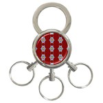 Geometric Seamless Pattern Digital Computer Graphic Wallpaper 3-Ring Key Chains Front