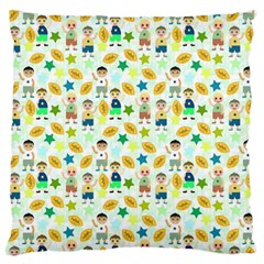 Football Kids Children Pattern Large Flano Cushion Case (one Side) by Nexatart