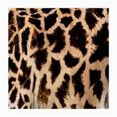 Yellow And Brown Spots On Giraffe Skin Texture Medium Glasses Cloth (2-side) by Nexatart