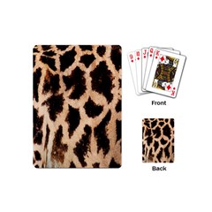Yellow And Brown Spots On Giraffe Skin Texture Playing Cards (mini)  by Nexatart