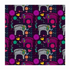 Love Colorful Elephants Background Medium Glasses Cloth by Nexatart