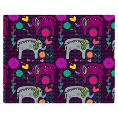 Love Colorful Elephants Background Double Sided Flano Blanket (medium)  by Nexatart