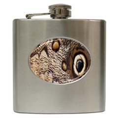 Butterfly Wing Detail Hip Flask (6 Oz) by Nexatart