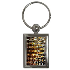 Bright Yellow And Black Abstract Key Chains (Rectangle) 