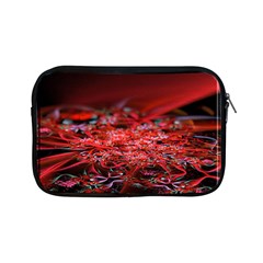 Red Fractal Valley In 3d Glass Frame Apple Ipad Mini Zipper Cases by Nexatart