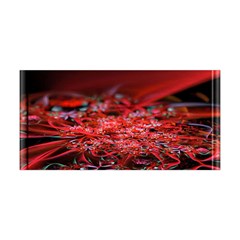 Red Fractal Valley In 3d Glass Frame Yoga Headband