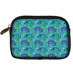 Elephants Animals Pattern Digital Camera Cases by Nexatart