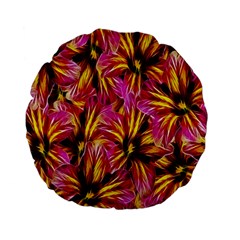 Floral Pattern Background Seamless Standard 15  Premium Flano Round Cushions by Nexatart