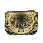 Atmospheric Black Branches Abstract Mini Coin Purses Back